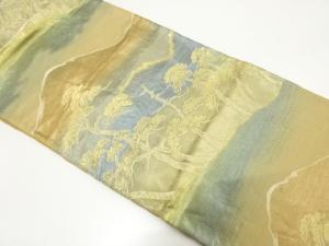 アンティーク　遠山に松模様織り出し袋帯（材料）